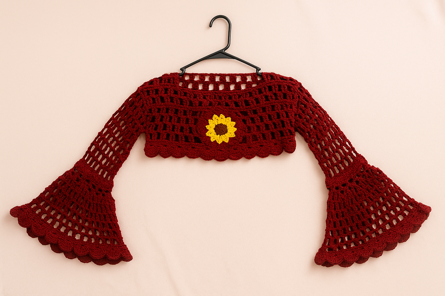 Sunflower Bell Sleeve Bolero