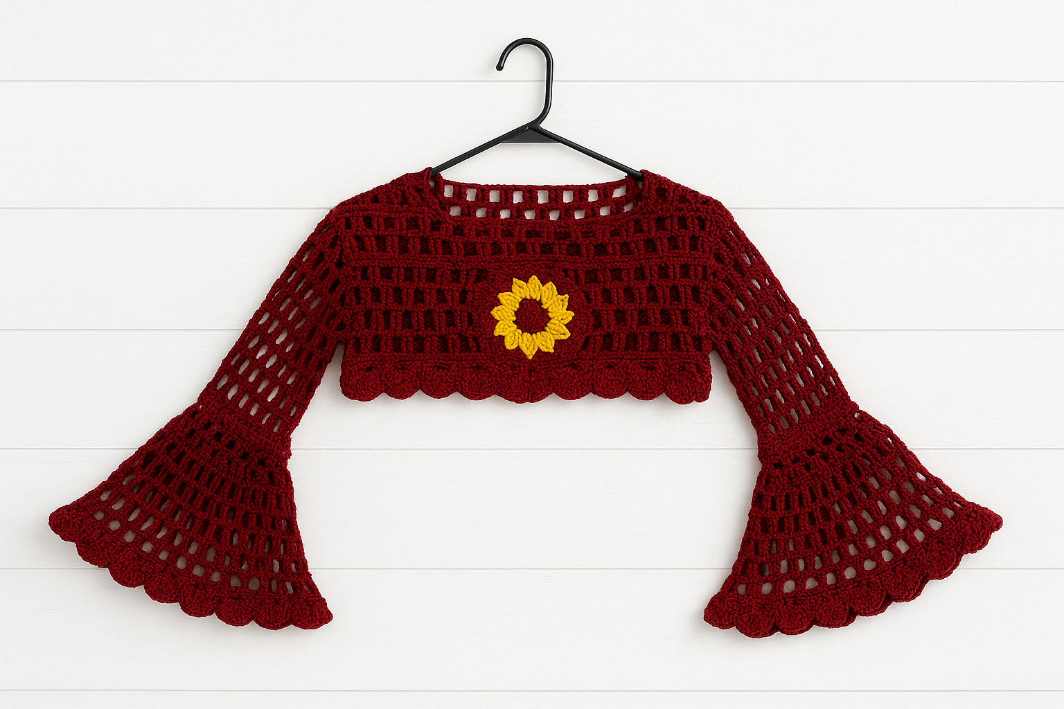 Sunflower Bell Sleeve Bolero
