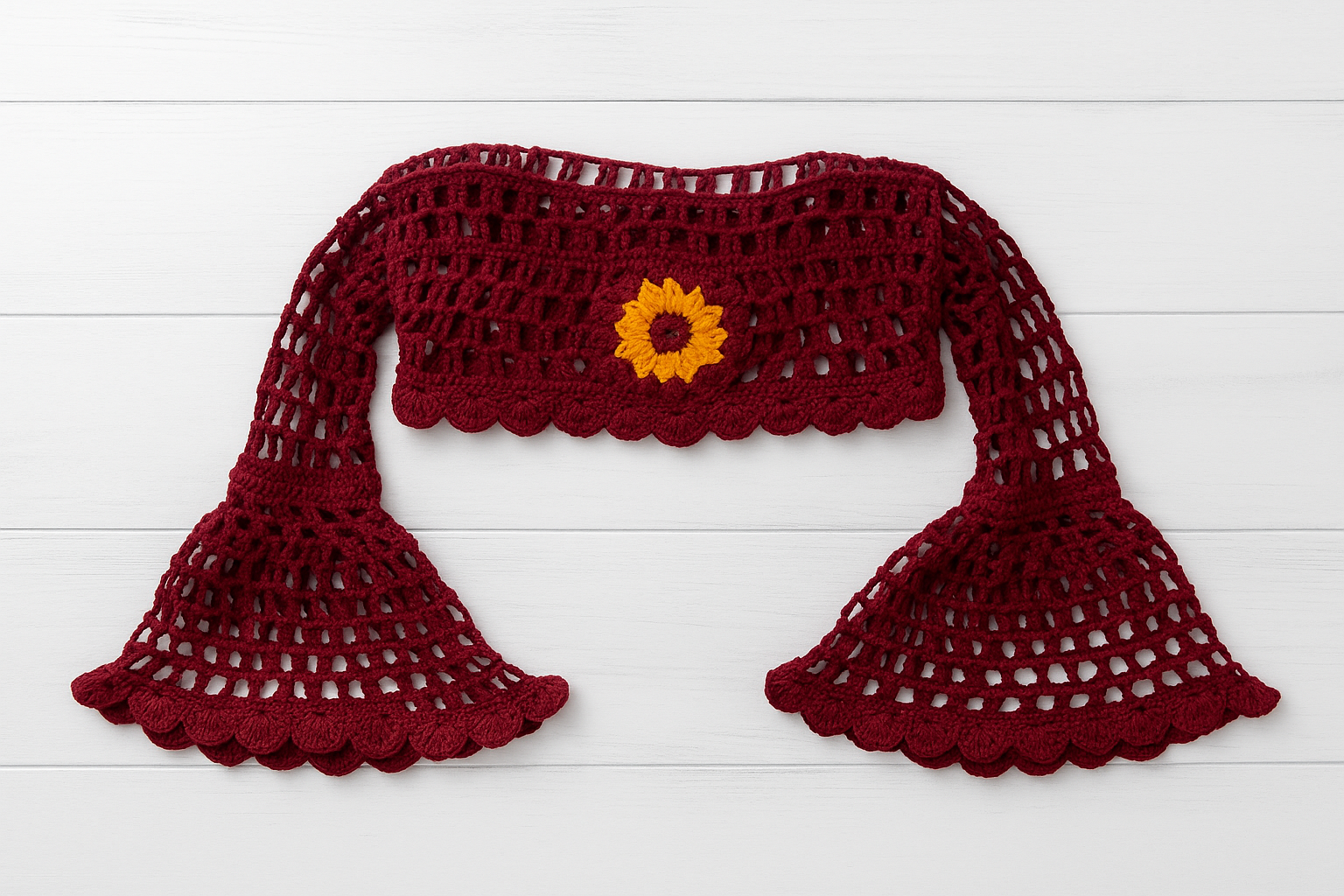 Sunflower Bell Sleeve Bolero