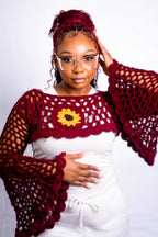 Sunflower Bell Sleeve Bolero